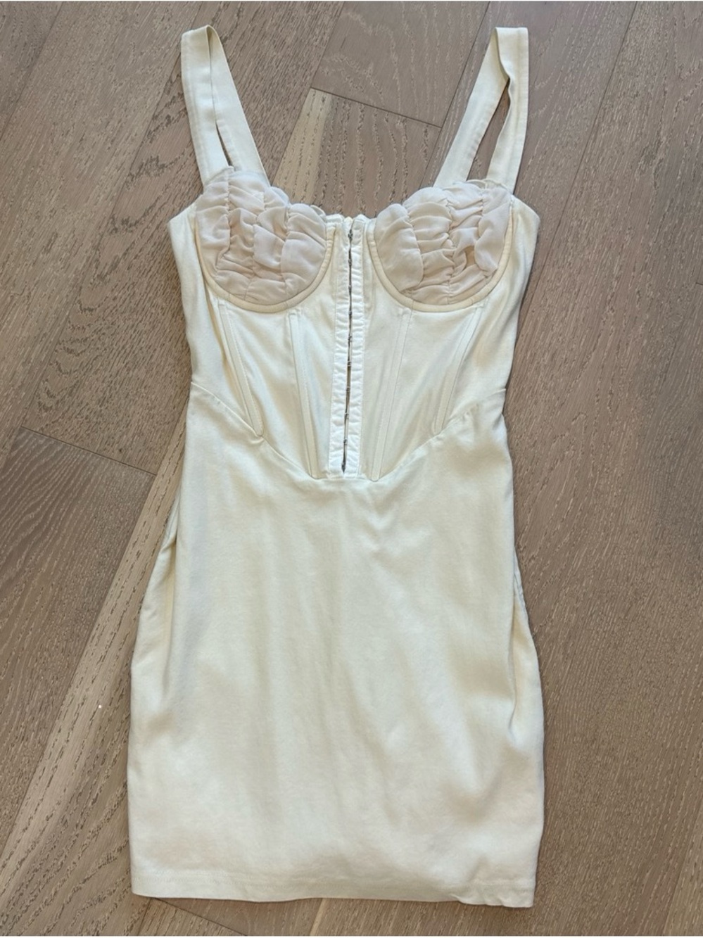 Princess Polly Cream Corset Bustier Mini Dress | Size 2